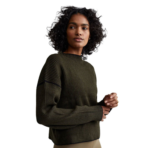 Varley Grant Knit Dark Olive Womens Sweater