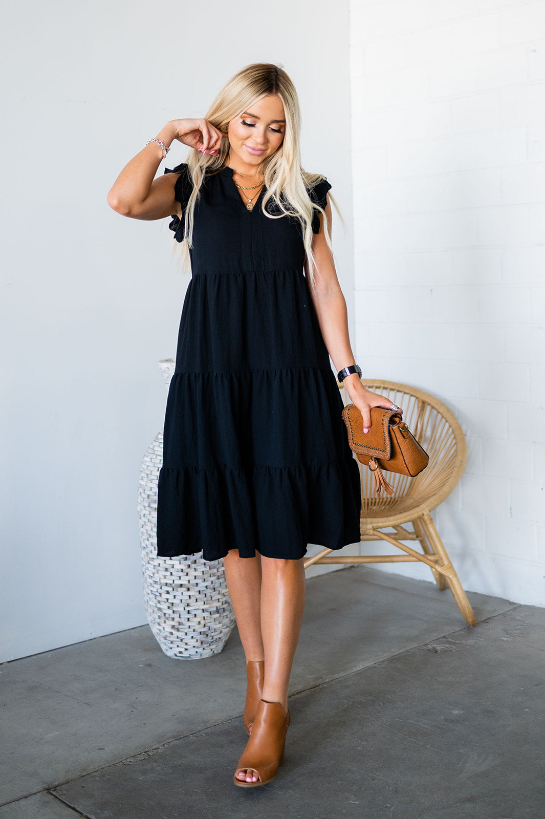 Caylee Tiered Midi Dress