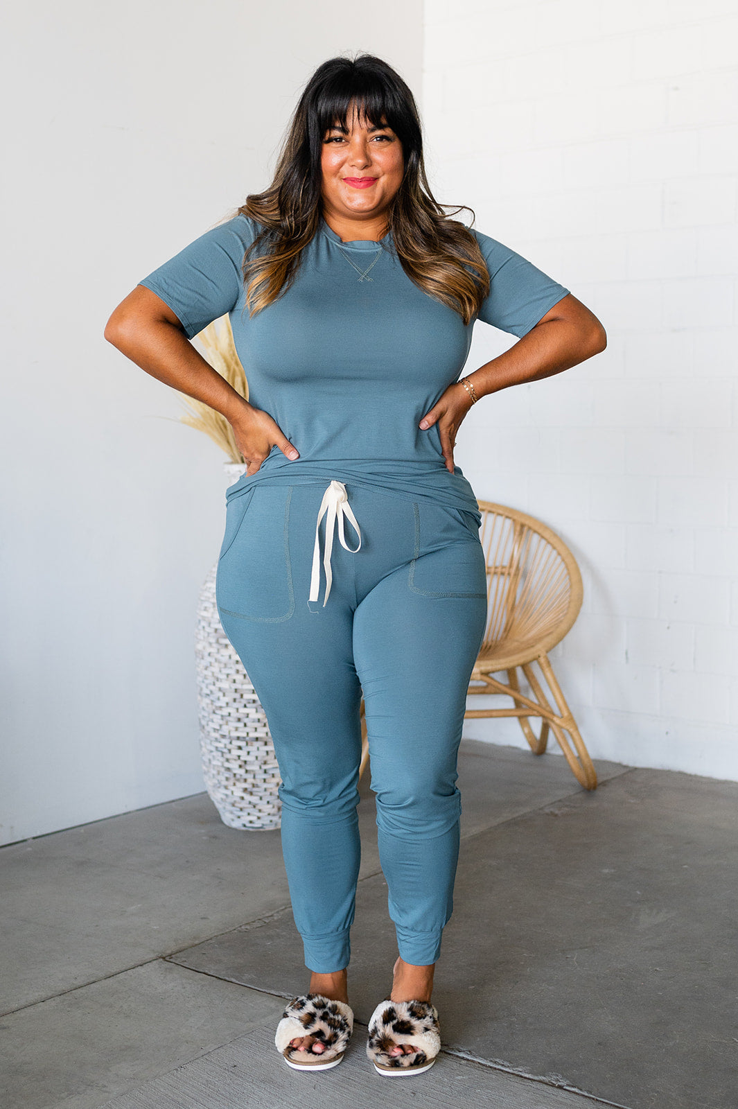Snooze Comfy Bottoms - Dusty Teal