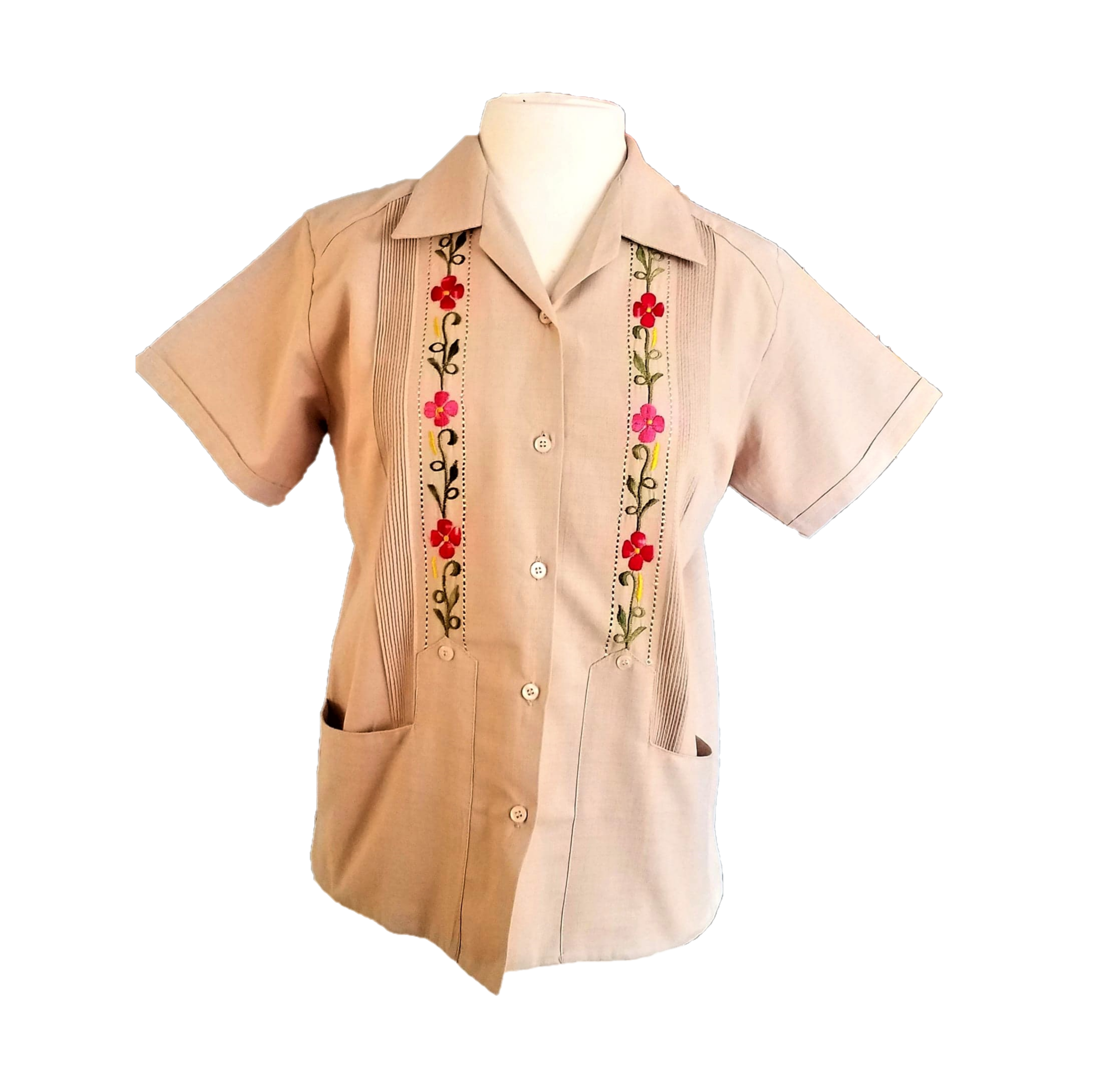 Women's Embroidered Mexican Guayabera Shirt – Rosies Market Y Mas