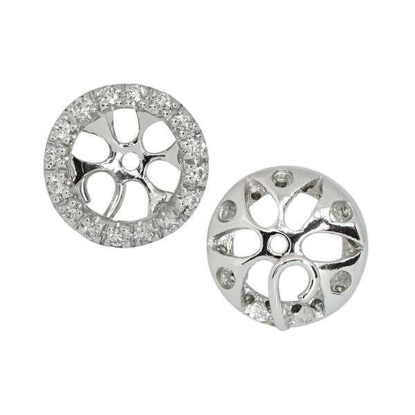 Pave diamond sales earring jackets