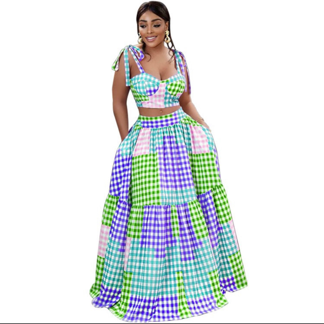 Checked Out Skirt Set