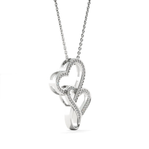 Double Heart Necklace for Mother In law | Custom Heart Design