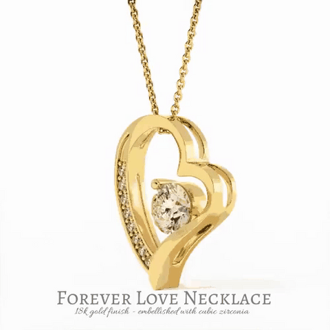 To My Wife, Love Your Husband-Forever Love Necklace | Custom Heart Design