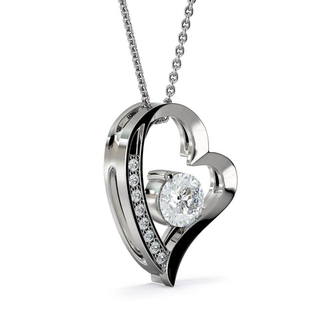 Wife Heart Necklace, Floating Heart Necklace, Beautiful Wife Necklace-My Queen
