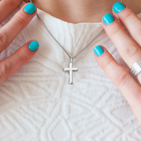 First Communion Cross Necklace | Custom Heart Design
