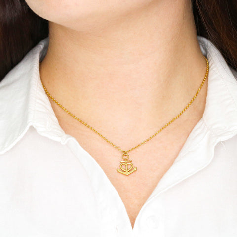 Anchor Necklace for Mom | Custom Heart Design