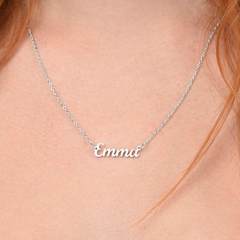 Girlfriend Name Necklace | Custom Heart Design