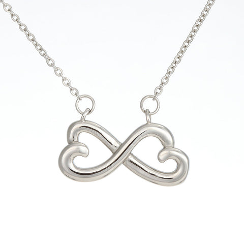 Daughter Infinity Necklace, From Dad-I would change the world for you | Custom Heart Design