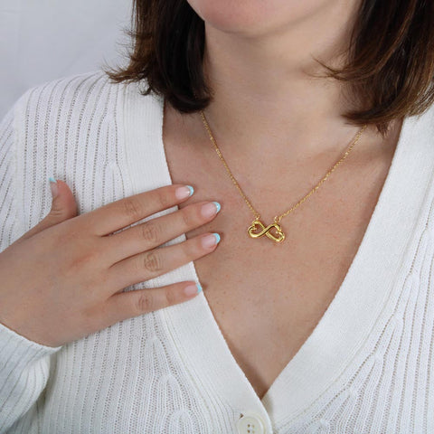 Infinity Necklace for Granddaughter | Custom Heart Design
