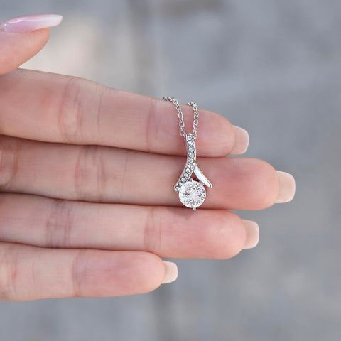 Wife Solitaire Necklace | Custom Heart Design