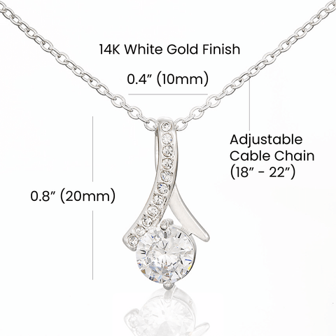Solitaire Necklace for Bonus Mom | Custom Heart Design