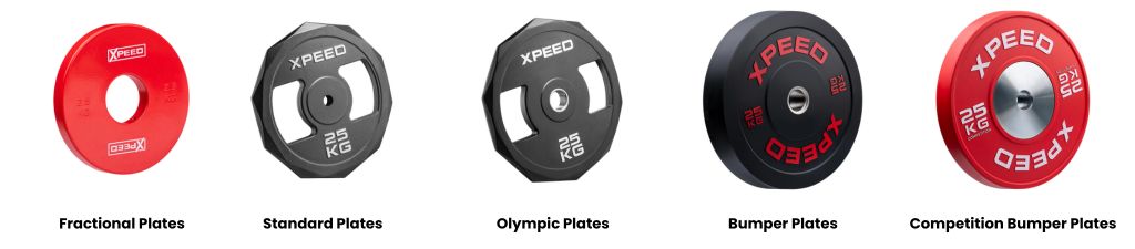 A group of Xpeed weight plates