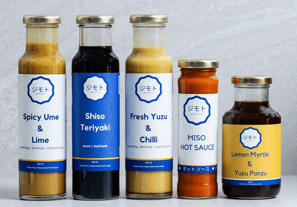 gif of bottles of sauces