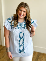 Beaux Embroidered Top