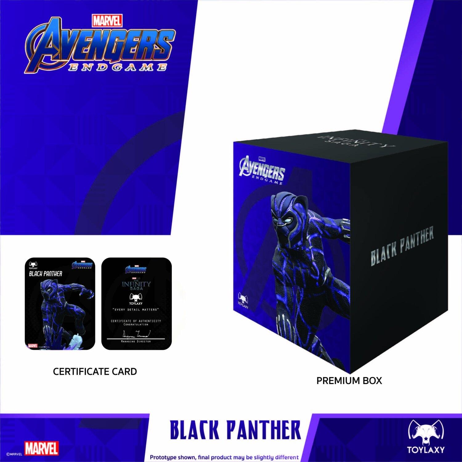 Marvel Avengers Endgame Premium PVC Black Panther Official Figure Toy packaging