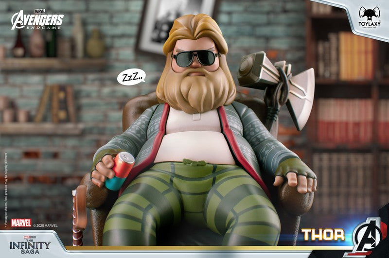 Marvel Avengers: Thor Sol-Fat Sol-Special Edition Genuine Model Puppet Toy Final Battle Edition Marvel's Avengers: BRO Thor Office Figure Toy Round