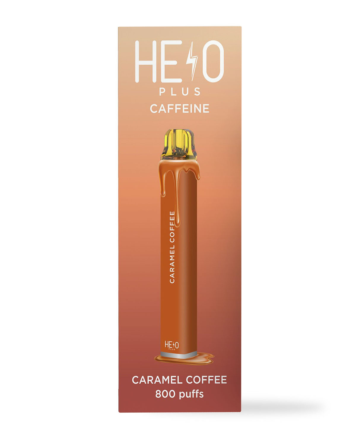 Single packaging of HELO Plus in Caramel Coffee flavor