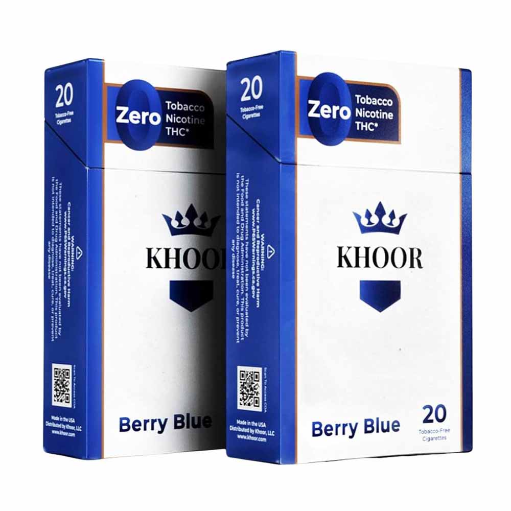 2 packs of Khoor Berry Blue cigarettes