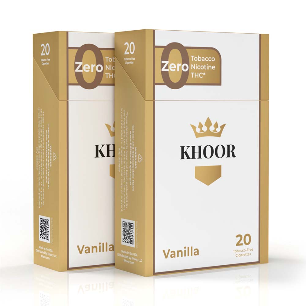 2 packs of Khoor Vanilla cigarettes