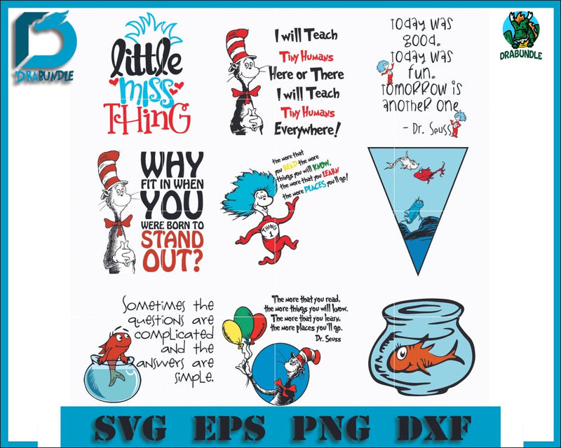 Dr seuss bundle svg, teacher of all things dr seuss svg, dr seuss quot