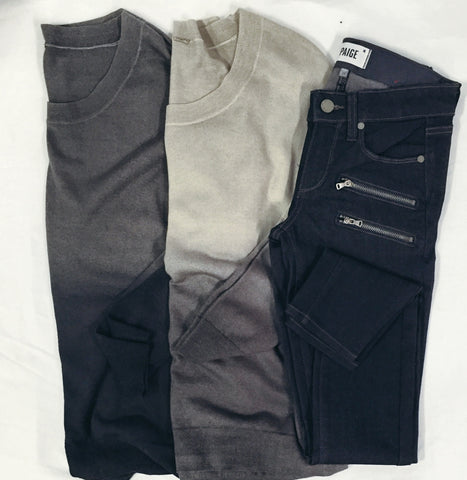 Chan Luu ombre sweaters and Paige Denim