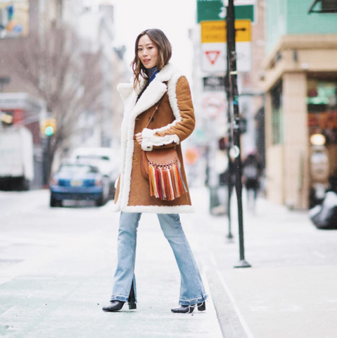 Aimee Song street style New York Fashion Week