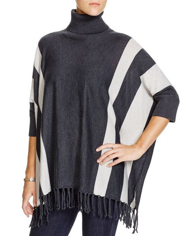 525 America Striped Turtleneck Poncho