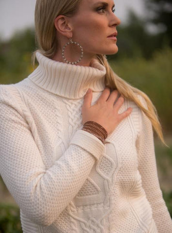 Skull Cashmere Ophelia Sweater with Chan Luu jewelry