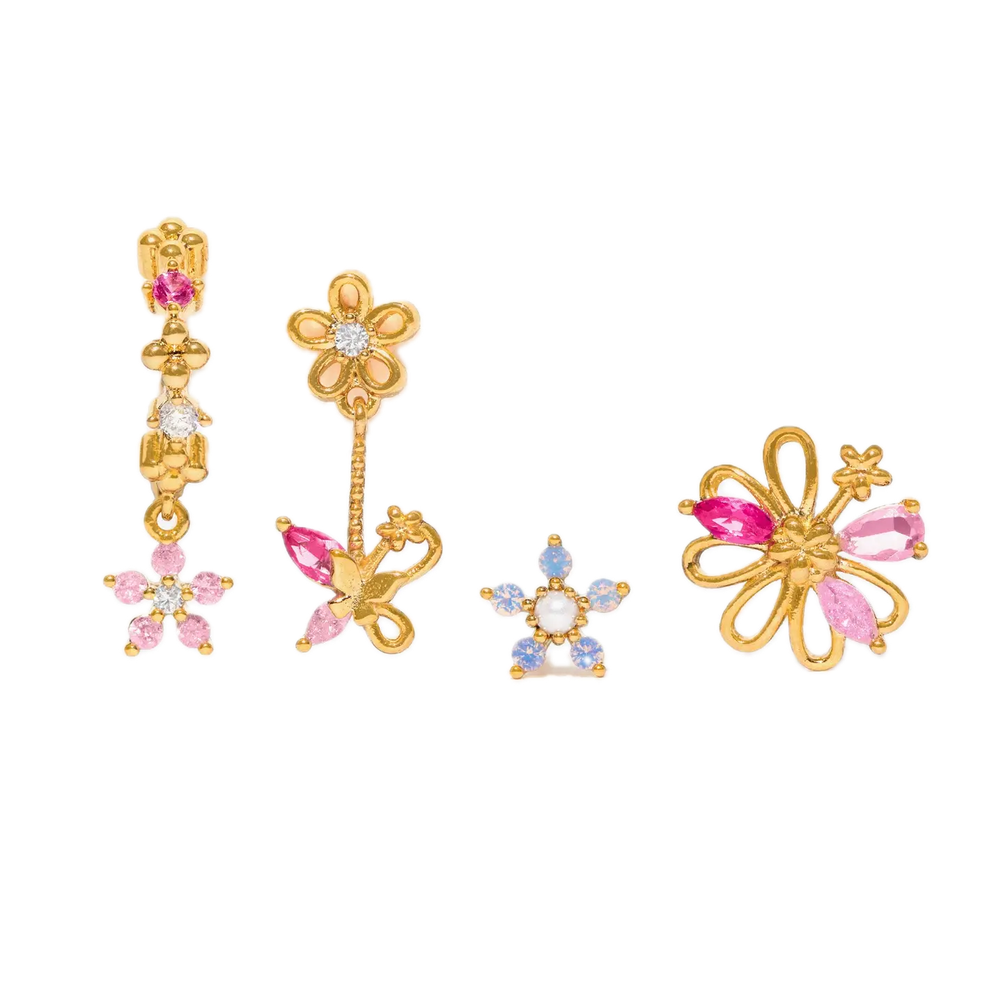 Blushing Blooms Earring Set