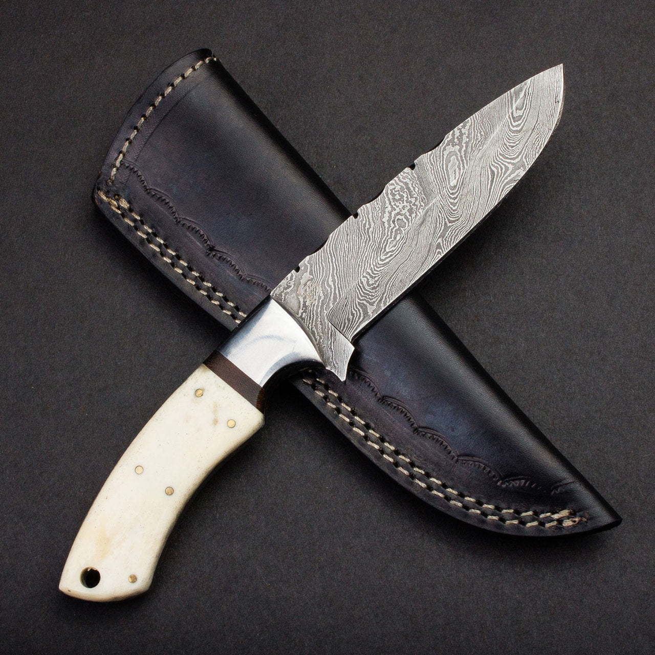 Lightoller Damascus Steel EDC Folding Knife