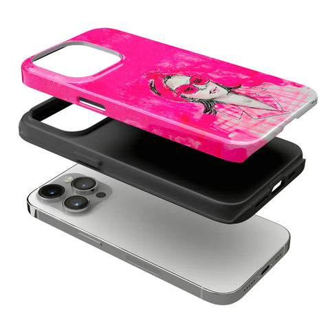 Phone Case Pink Illustration von der Künstlerin UN_ARTIG von Casarto