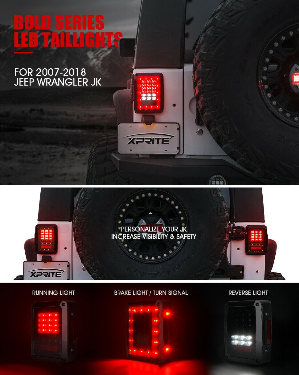 Bold Series LED Tail Light For Jeep Wrangler - Smoke - It's a Jeep Thing  Shop