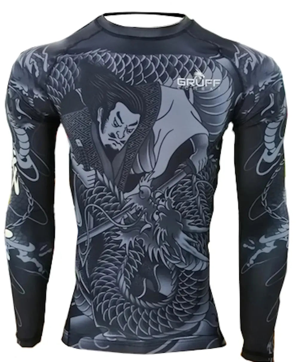 MMA BJJ mens rashguard jiu jitsu Long sleeve Rash Guard FIght Wear No Gi