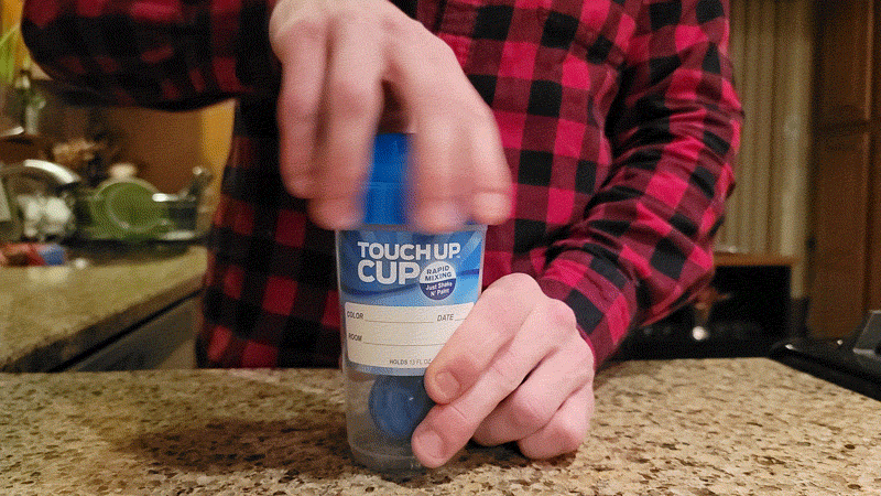 Touch Up Cup SHARK TANK Rapid Mixing Just Shake N' Paint