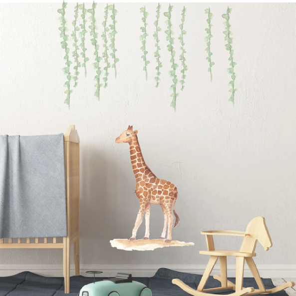 Giraf op de muur