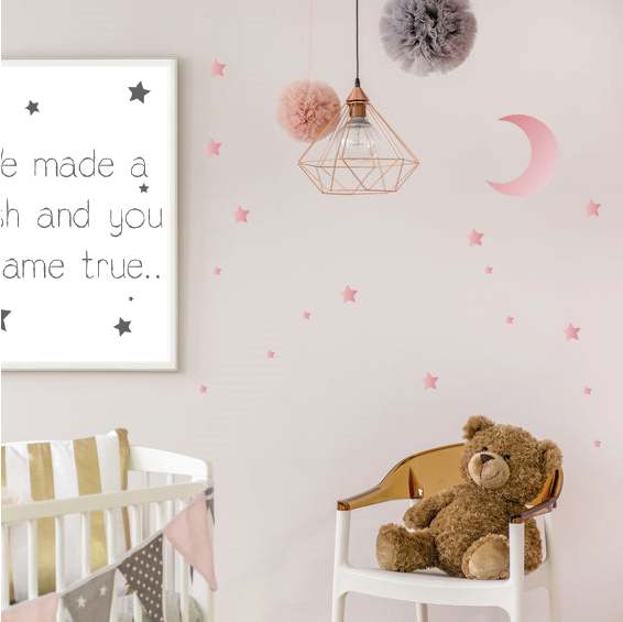 Mentor Kinematica zelfmoord Maan en sterren muurstickers | Babykamer en kinderkamer – LM Baby Art