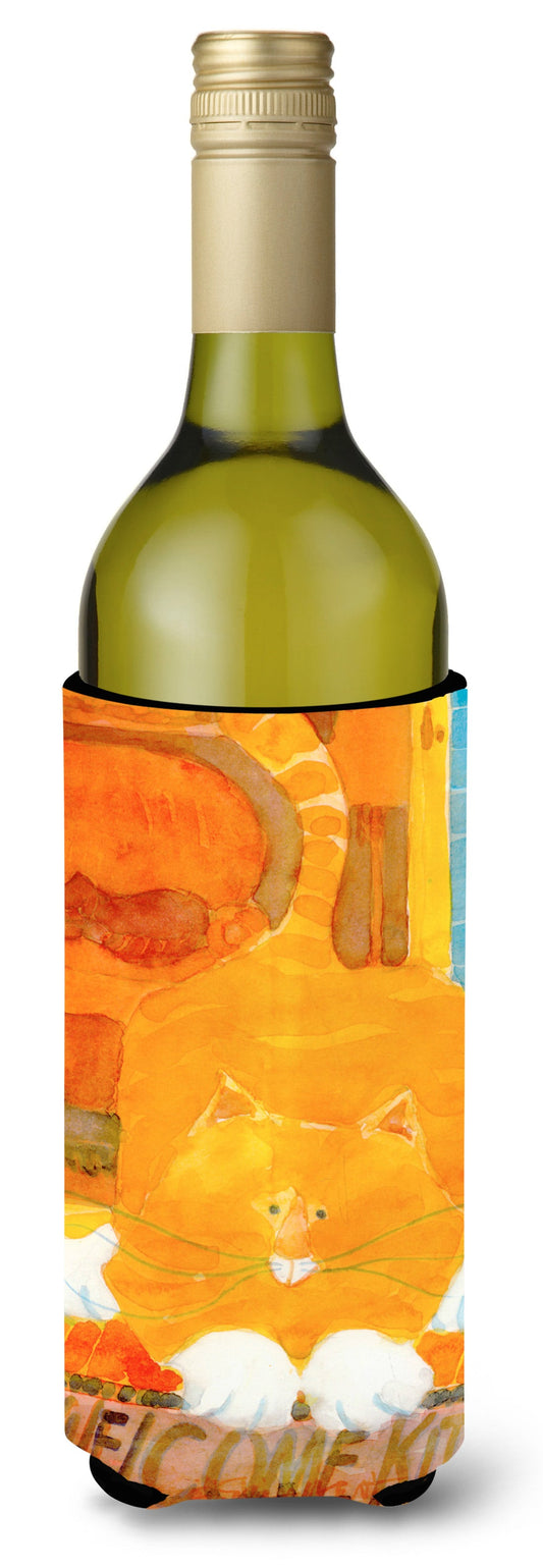 Big Orange Cat Welcome Wine Bottle Hugger