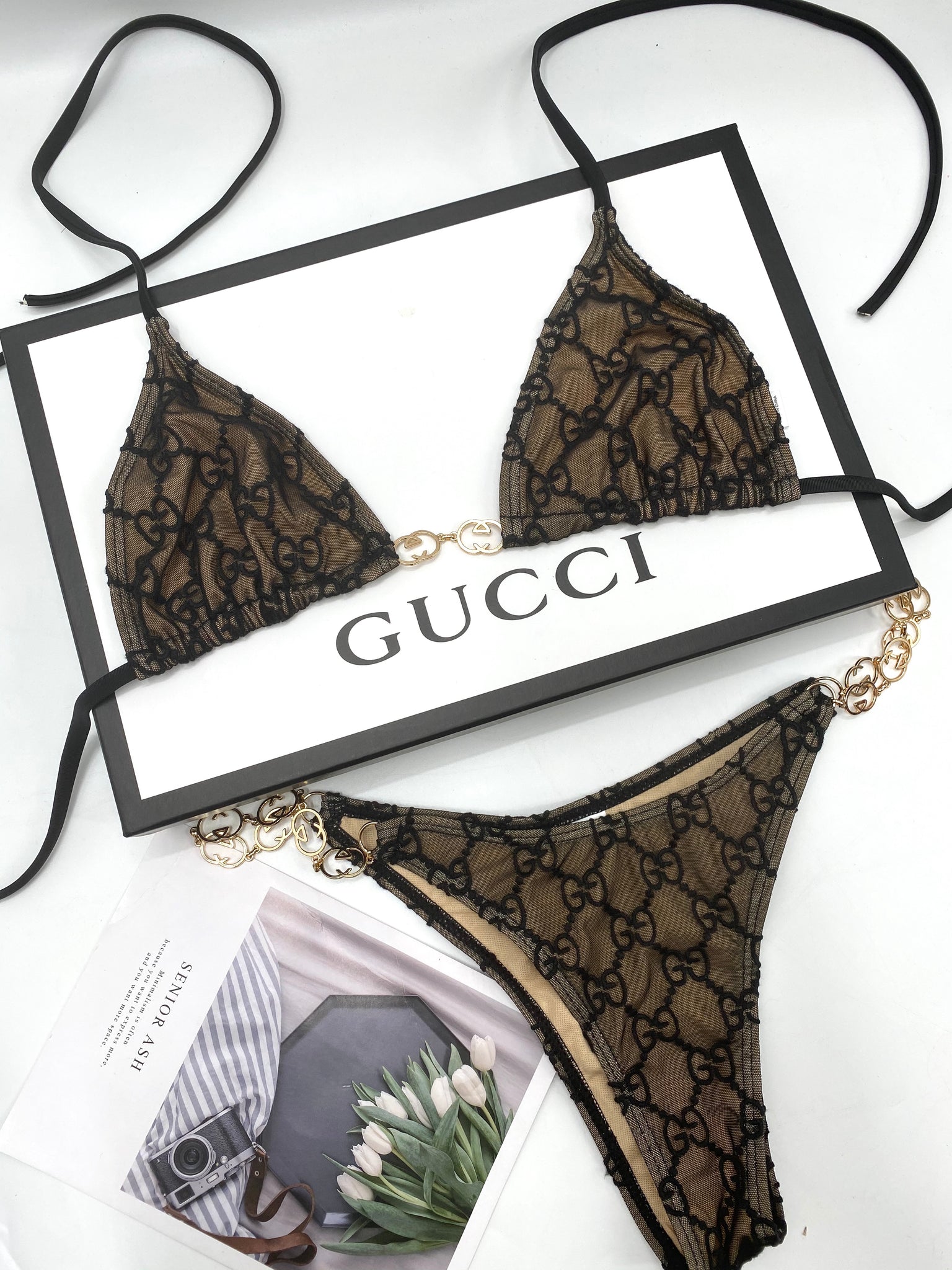 gucci inspired bathing suit