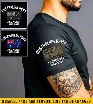 Personalized Australian Army Flag Custom Name & Time T-shirt Printed KVH24705 - Vimareo