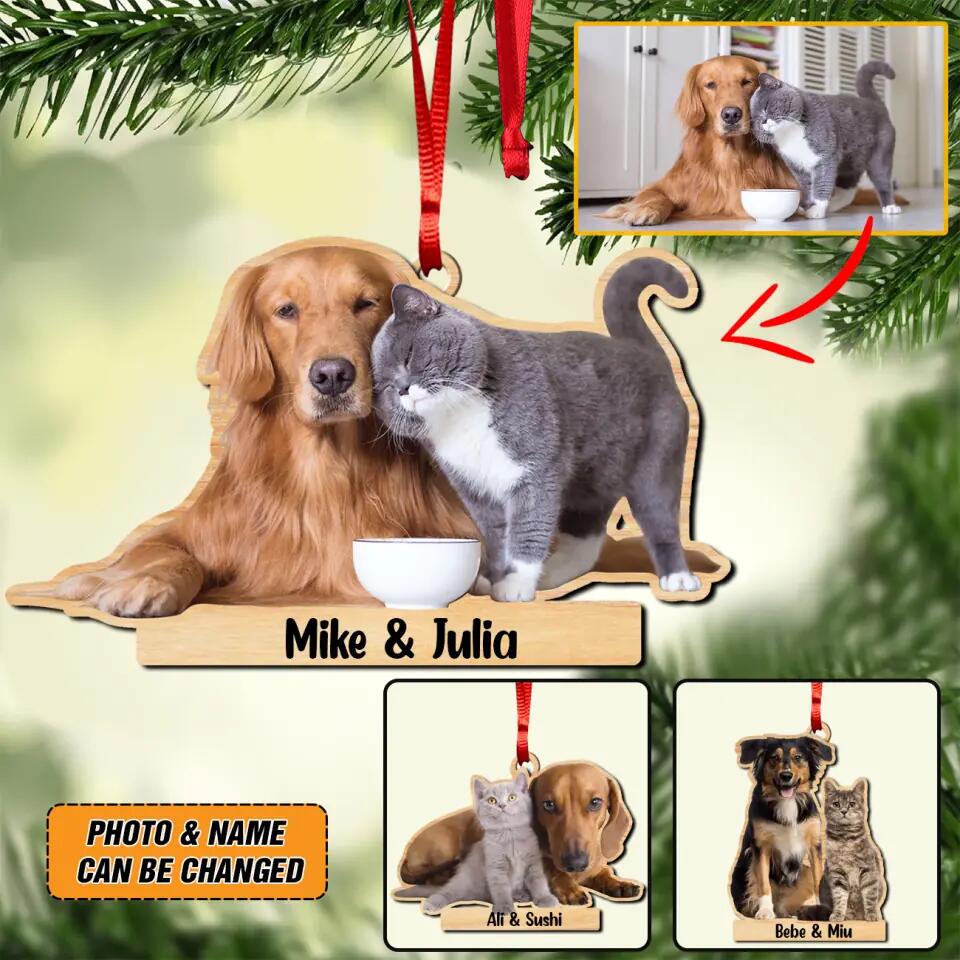Personalized Your Image Dog And Cat Wood Ornament Printed 22NOV-HY04