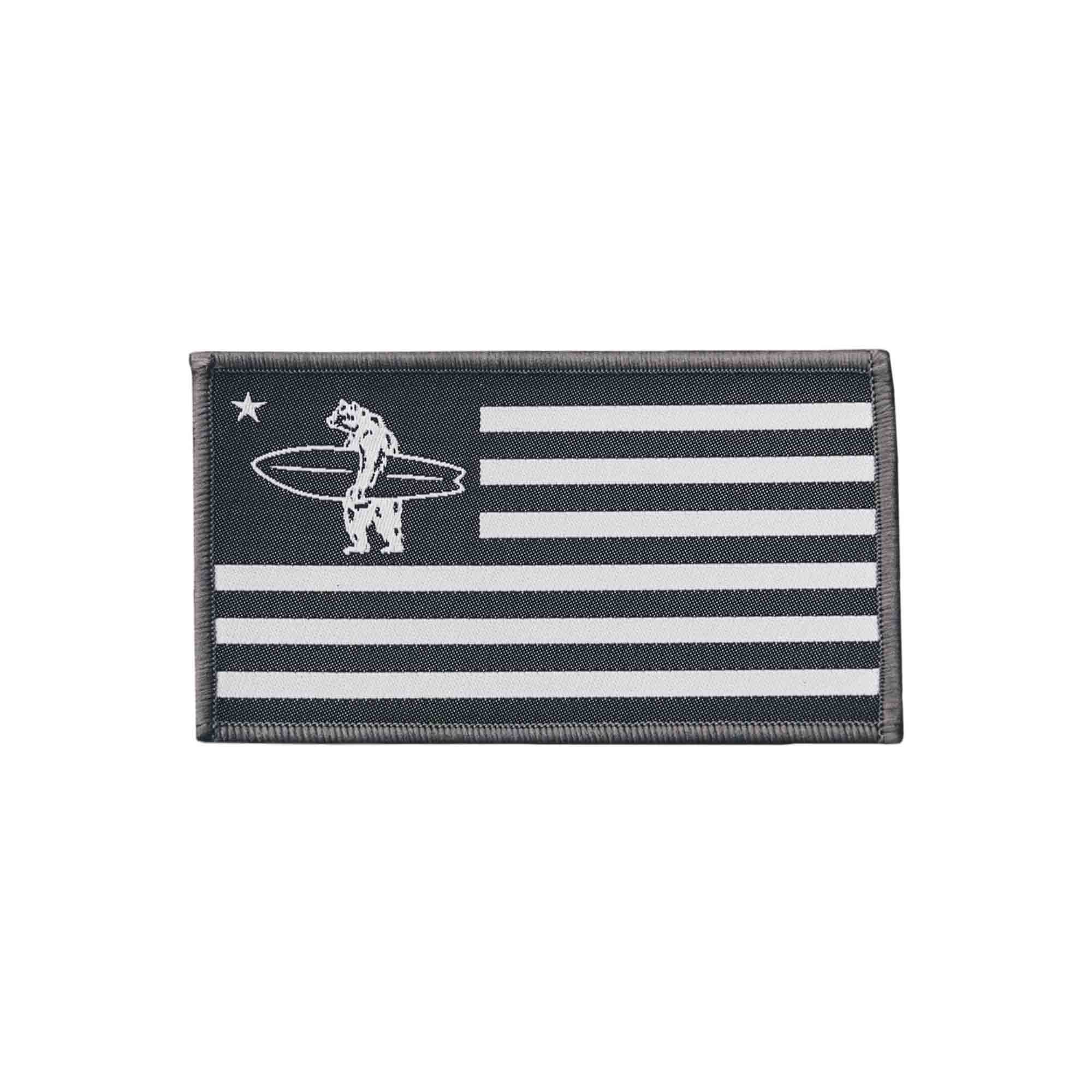 US Flag Patch Black and Gray 2.5 Inch