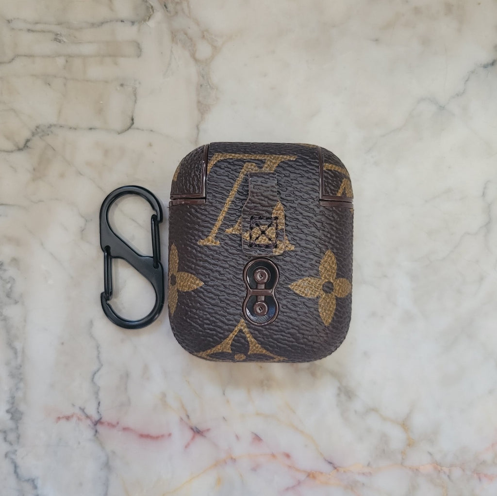 Monogram Lv Design leather AirPods Case