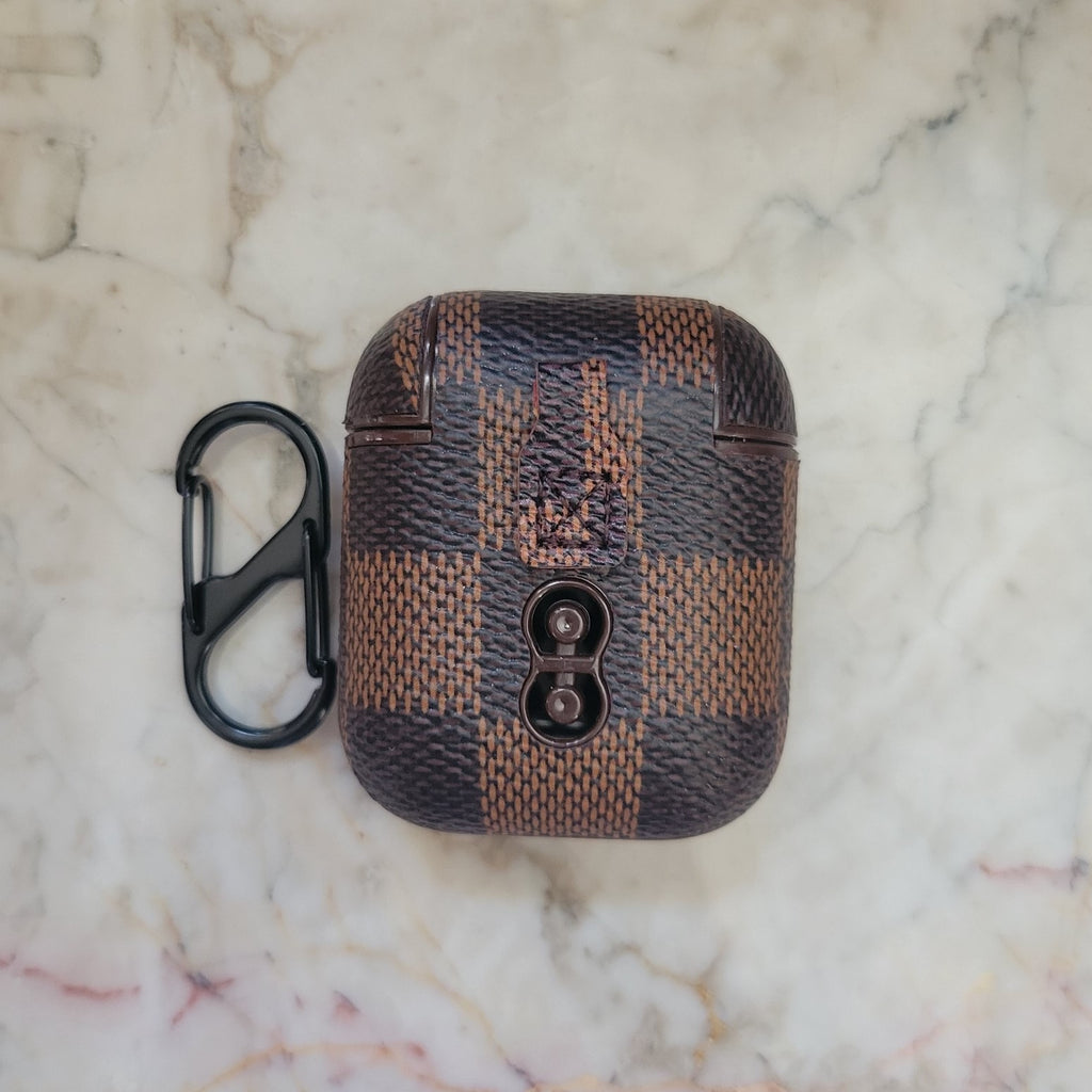 Louis Vuitton Brown Checkerboard with Metal LV Airpods Pro 1 2 3 Case - Louis  Vuitton Case