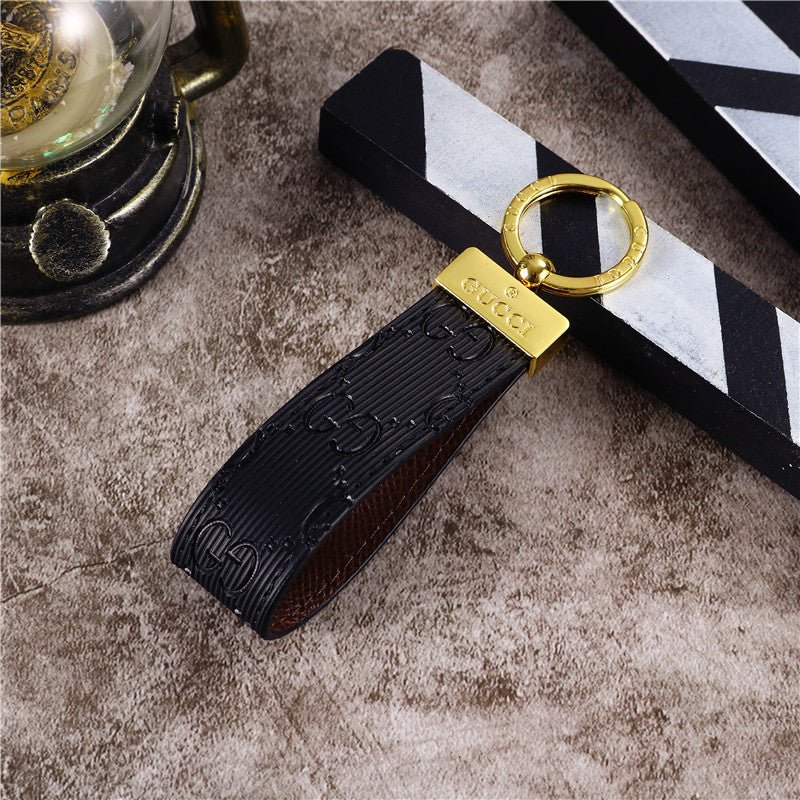 Black Emboss LV Leather Keychain – MikesTreasuresCrafts