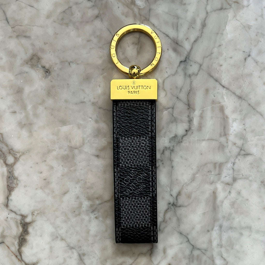 Black Emboss LV Leather Keychain – MikesTreasuresCrafts