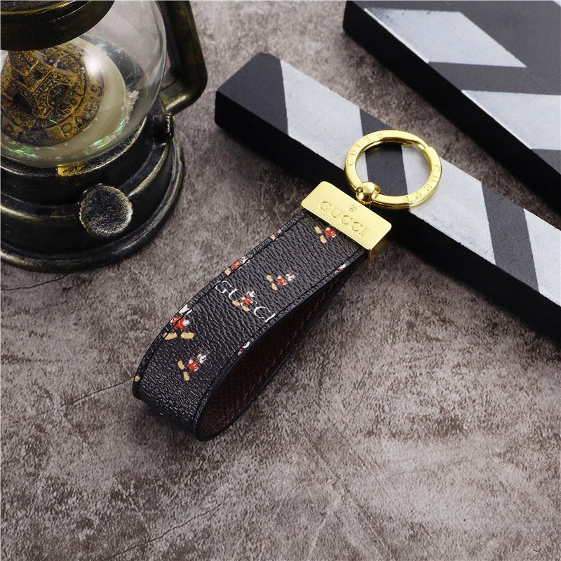 Black Emboss LV Leather Keychain – MikesTreasuresCrafts