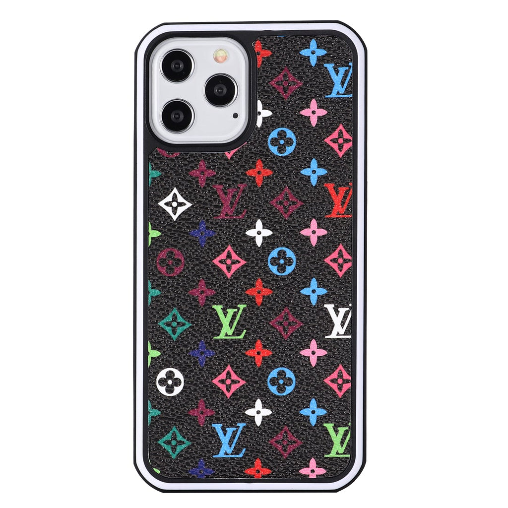 White Multicolor Monogram Protective iPhone Case – MikesTreasuresCrafts