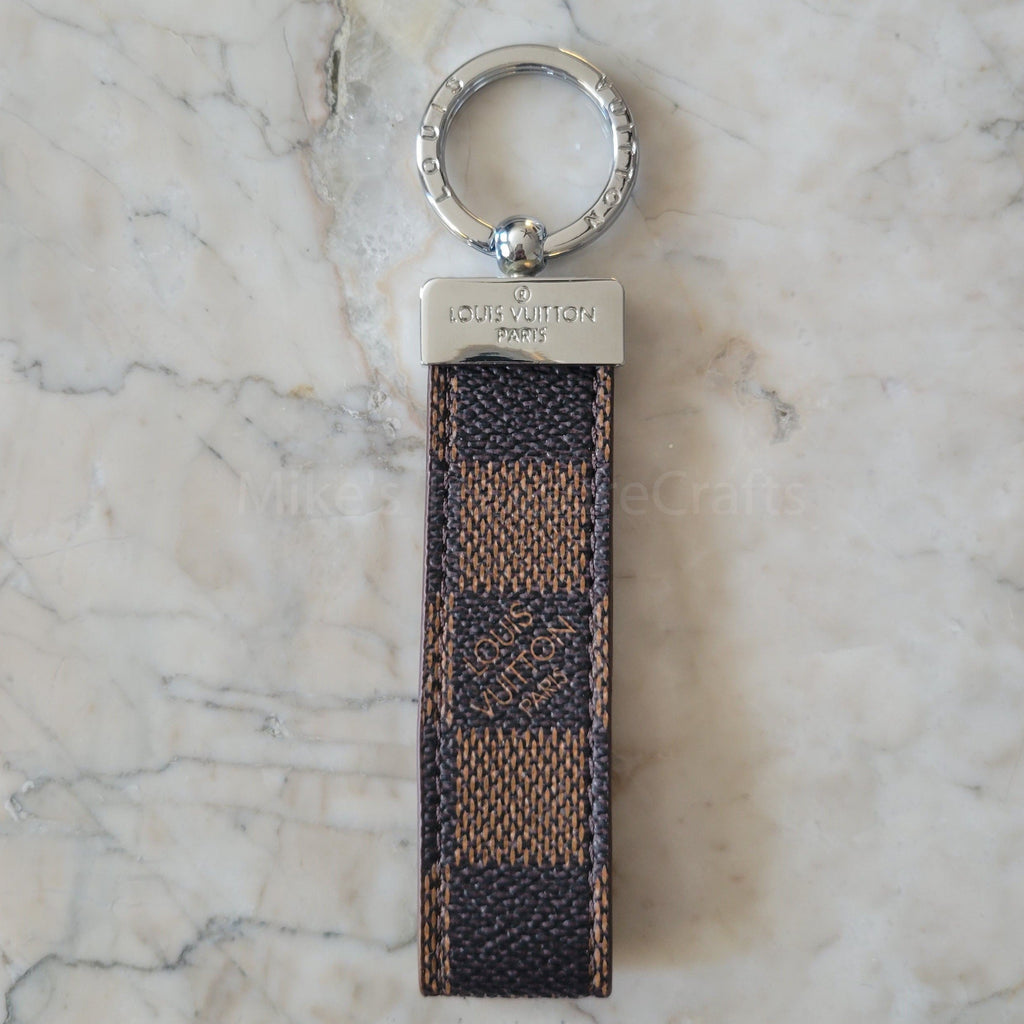 Brown Monogram Leather Keychain - Small Print – MikesTreasuresCrafts