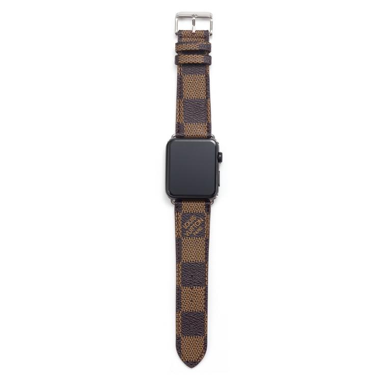 Louis Vuitton monogram leather strap for watches brown & blue 20mm - Louis  Vuitton